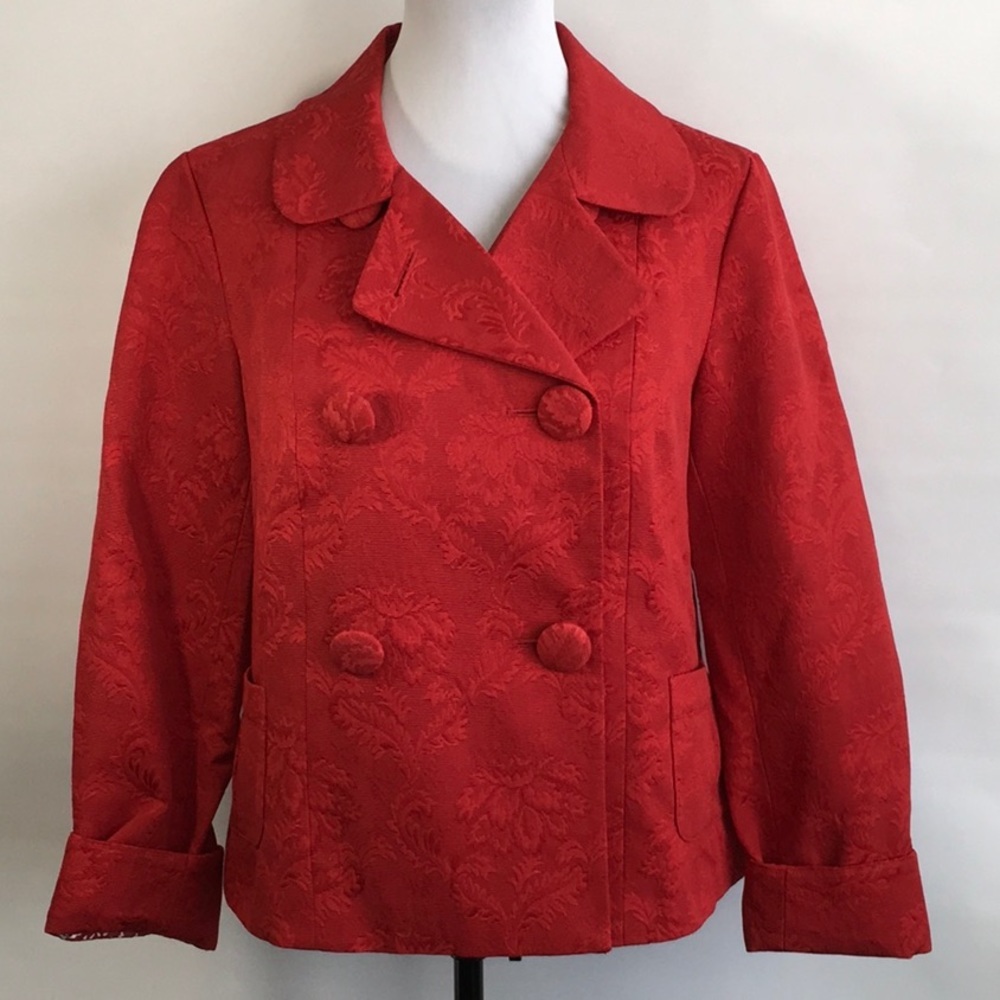 Talbots True Red Double Breasted Blazer 🌷